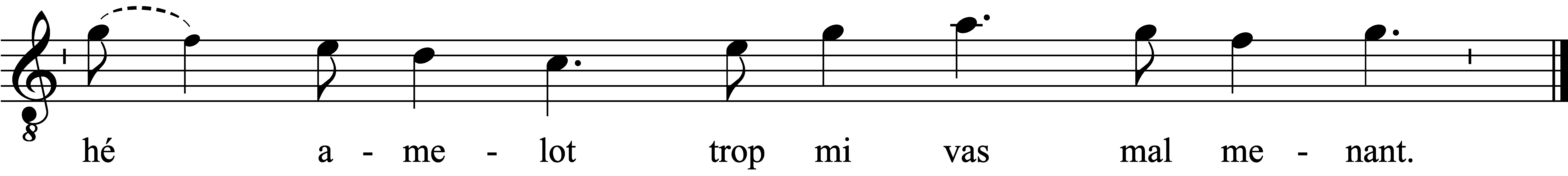 Refrain musical notation